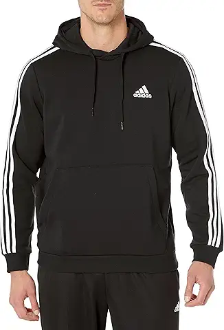 adidas men's essentials fleece 3-stripes hoodie